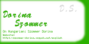 dorina szommer business card